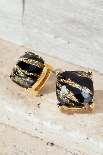 Gold Zebra Studs
