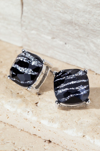 Sliver Zebra Studs