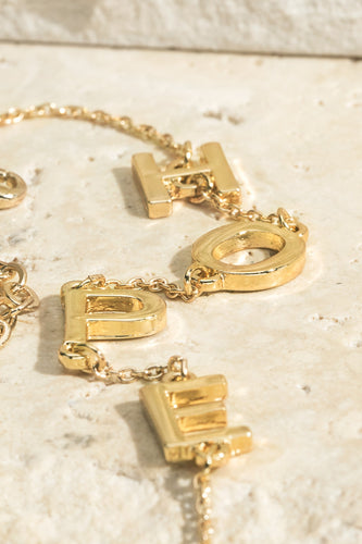 Hope Letter Charm Bracelet