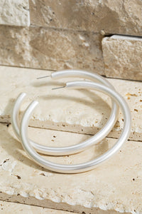 Tube Hoop Matte Sliver