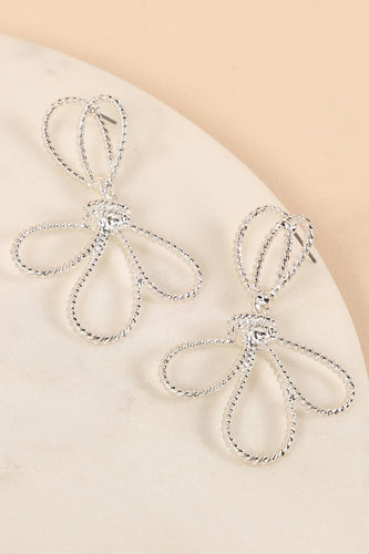 Knot Metal Drop Earrings