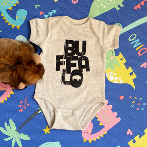 Family Matching Buffalo Onesie in Natural Heather