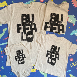 Family Matching Buffalo Onesie in Natural Heather