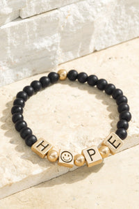 Black Letter Hope Bracelet