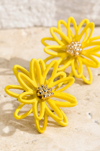 Yellow Flower Stud