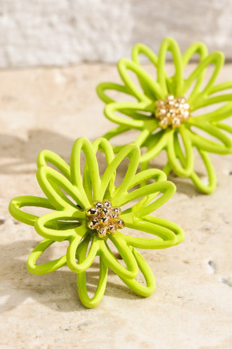 Lime Flower Stud
