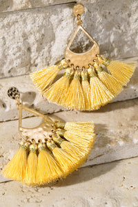 Hammered Metal and Tassel Yellow