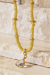 Sparkling Beaded Necklace Yellow