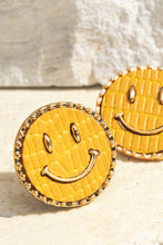 Yellow Smiley Face Stud